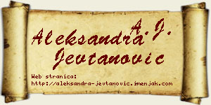 Aleksandra Jevtanović vizit kartica